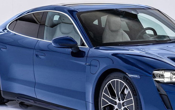 Bez pęcherzyków Galaxy Blue Gloss Car Vinyl Wrap Samoleczący się przezroczysty, usuwalny klej akrylowy