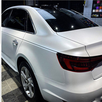 Audi Electro Optic Metallic White Car Wrap Film Air Release Slide Slide