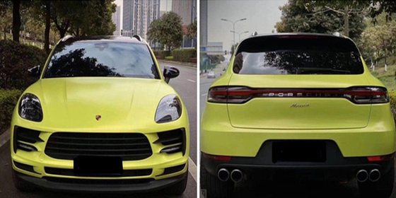 PET Swipeable 60µM Light Bud Green Car Vinyl Wrap Przezroczysty usuwalny klej akrylowy