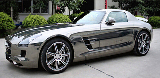 140gsm Mirror Chrome Silver Vinyl Car Wrap Air Release odporna na ciepło folia winylowa