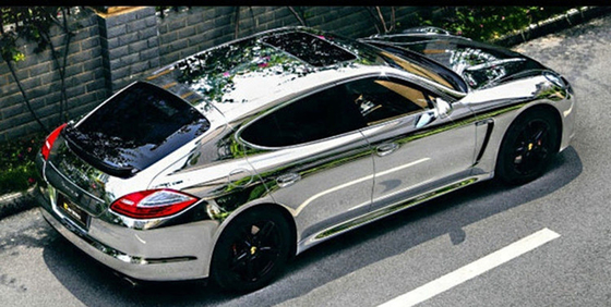 140gsm Mirror Chrome Silver Vinyl Car Wrap Air Release odporna na ciepło folia winylowa