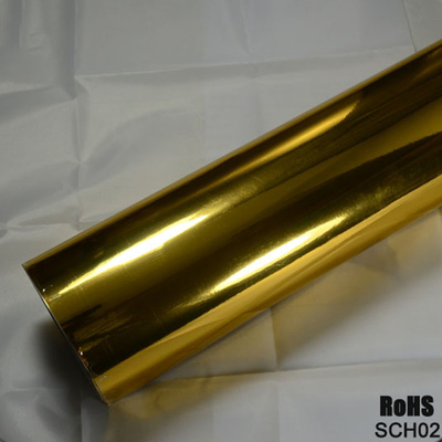 Wysoki połysk, złoty chrom, samochód Vinyl Wrap Air Release Slide 140gsm