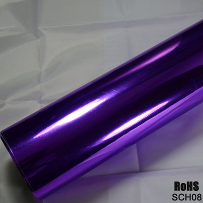 Zdejmowany klej Chrome Blue Car Wrap Mirror Effect Vinyl Wrap 140gsm