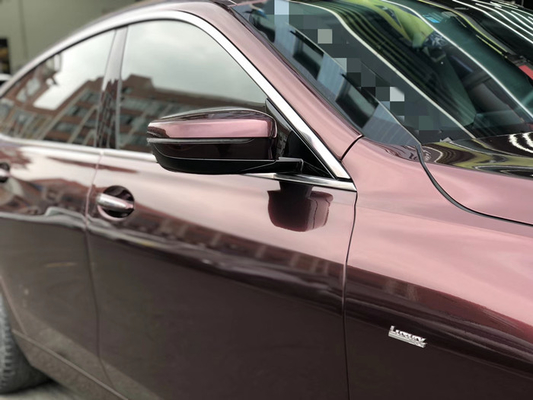 Zdejmowany klej akrylowy Matowy samochód Vinyl Wrap Metaliczny czarny kolor róży