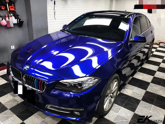 Glare Blue Gloss Car Vinyl Wrap Air Release Przesuwany do reklamy pojazdu