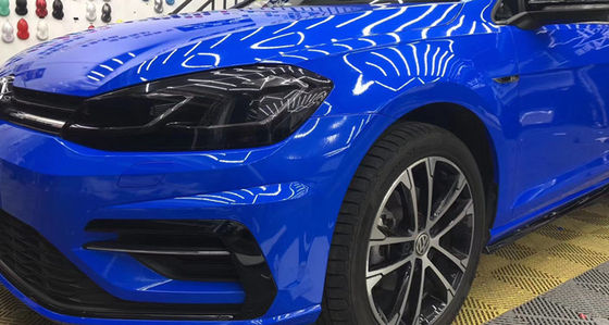 Sapphire Blue High Gloss Car Wrap Vinyl Zdejmowany do reklam samochodowych
