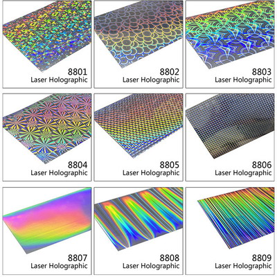 Samoprzylepna laserowa holograficzna folia winylowa do cięcia kolorów 0,08 mm do dekoracji